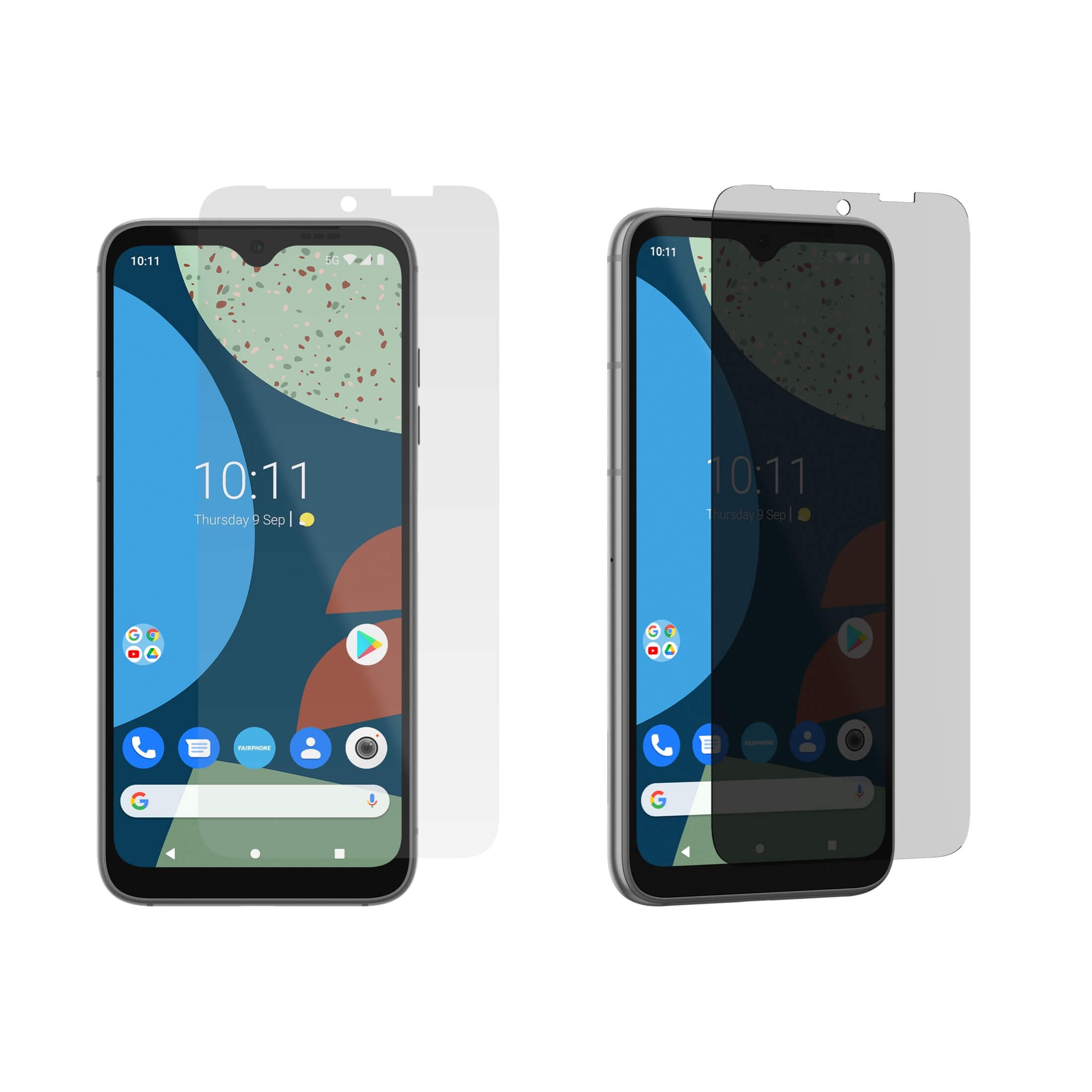 Fairphone Displayschutzfolie f&uuml;r Fairphone 5 grau mit Privacy Filter