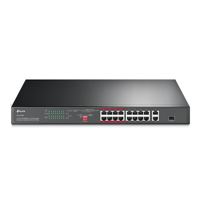 CD Combo günstig Kaufen-TP-Link TL-SL1218P 16x LAN (16x PoE+). TP-Link TL-SL1218P 16x LAN (16x PoE+) <![CDATA[• 16 10/100Mbit/s-Ports, 2 10/100/1000Mbit/s-RJ45 Ports • und 1 Combo-Gigabit-SFP-Slot • PoE+-Leistungsaufnahme bis zu 30W per Port • Durchsatz optimiert f. Vide