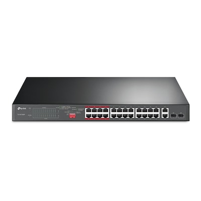 RJ45 günstig Kaufen-TP-Link TL-SL1226P PoE+ Switch 26-Port 10/100Mbps. TP-Link TL-SL1226P PoE+ Switch 26-Port 10/100Mbps <![CDATA[• 24 10/100Mbit/s-Ports, 2 10/100/1000Mbit/s-RJ45 Ports • und 2 Combo-Gigabit-SFP-Slots • PoE+-Leistungsaufnahme bis zu 30W per Port • Du
