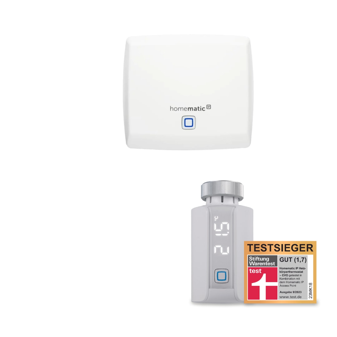 Homematic IP Starter Set Heizen Premium, 1xThermostat Evo &amp;amp; Access Point