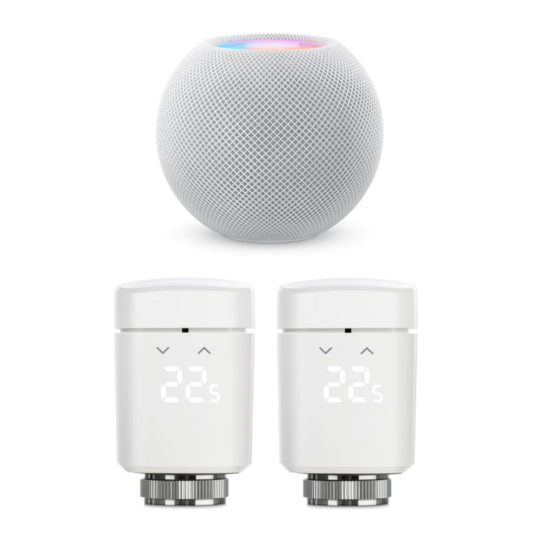 Eve Thermo - smartes Heizk&ouml;rperthermostat, 2er Pack mit HomePod mini