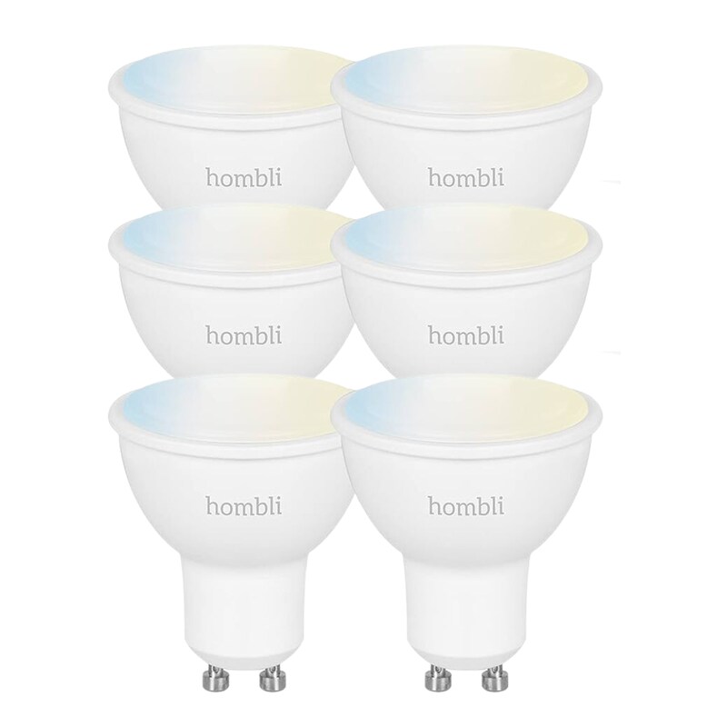 Hombli smarte Glühbirne GU10 5W RGB, 6er Pack