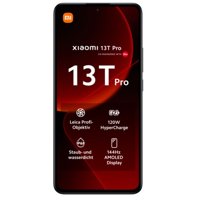 schwarz/Floral günstig Kaufen-Xiaomi 13T Pro 5G 12/512GB Dual-SIM Smartphone black EU. Xiaomi 13T Pro 5G 12/512GB Dual-SIM Smartphone black EU <![CDATA[• Farbe: schwarz • 3,35 GHz MediaTek Dimensity 9200+ Octa-Core-Prozessor • 50 Megapixel Hauptkamera • 16,9 cm (6,67 Zoll) AMO