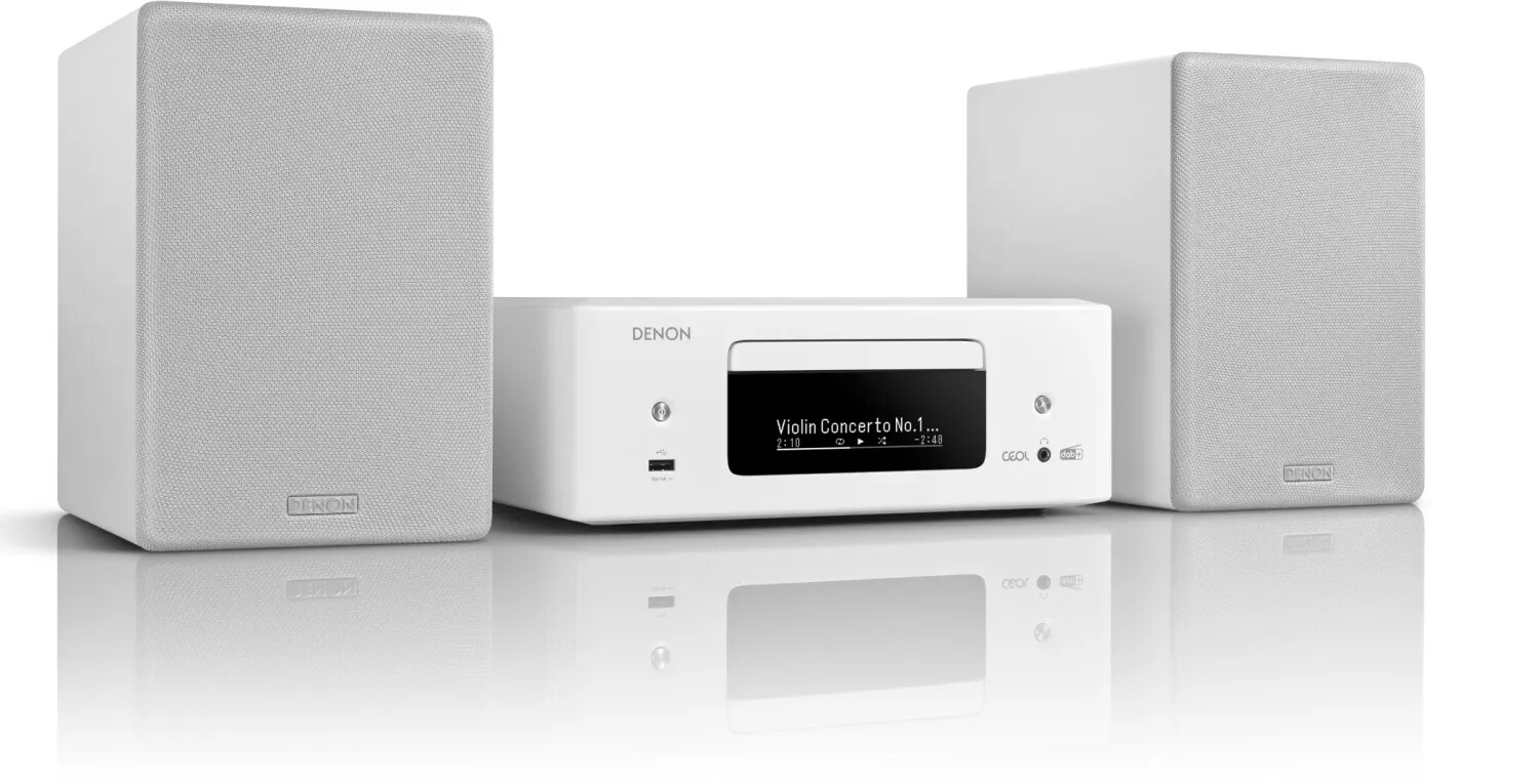 Denon CEOL N-12DABWTE2 CD-Kompaktanlage HEOS Multiroom Bluetooth wei&szlig;