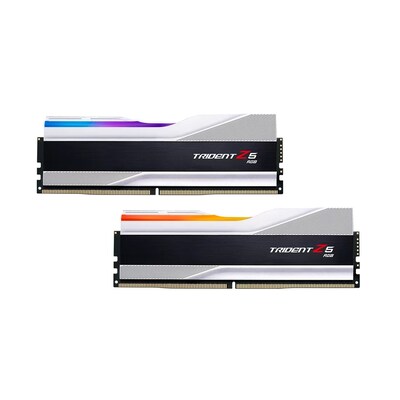 Ram 32GB günstig Kaufen-32GB (2x16GB) G.Skill Trident Z5 RGB Silber DDR5-6400 CL32 RAM Speicher Kit. 32GB (2x16GB) G.Skill Trident Z5 RGB Silber DDR5-6400 CL32 RAM Speicher Kit <![CDATA[• 32 GB (RAM-Module: 2 Stück) • DDR5-RAM 6400 MHz • CAS Latency (CL) 32 • Anschluss: