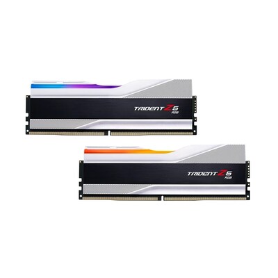 DT100G3/32GB günstig Kaufen-32GB (2x16GB) G.Skill Trident Z5 RGB Silber DDR5-6000 CL40 RAM Speicher Kit. 32GB (2x16GB) G.Skill Trident Z5 RGB Silber DDR5-6000 CL40 RAM Speicher Kit <![CDATA[• 32 GB (RAM-Module: 2 Stück) • DDR5-RAM 6000 MHz • CAS Latency (CL) 40 • Anschluss: