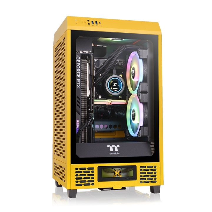 Thermaltake The Tower 200 Mini-Tower Mini-ITX Geh&auml;use Sichtfenster Bumblebee