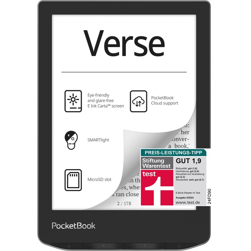 PocketBook Verse eReader mist grey mit 212 DPI 8 GB