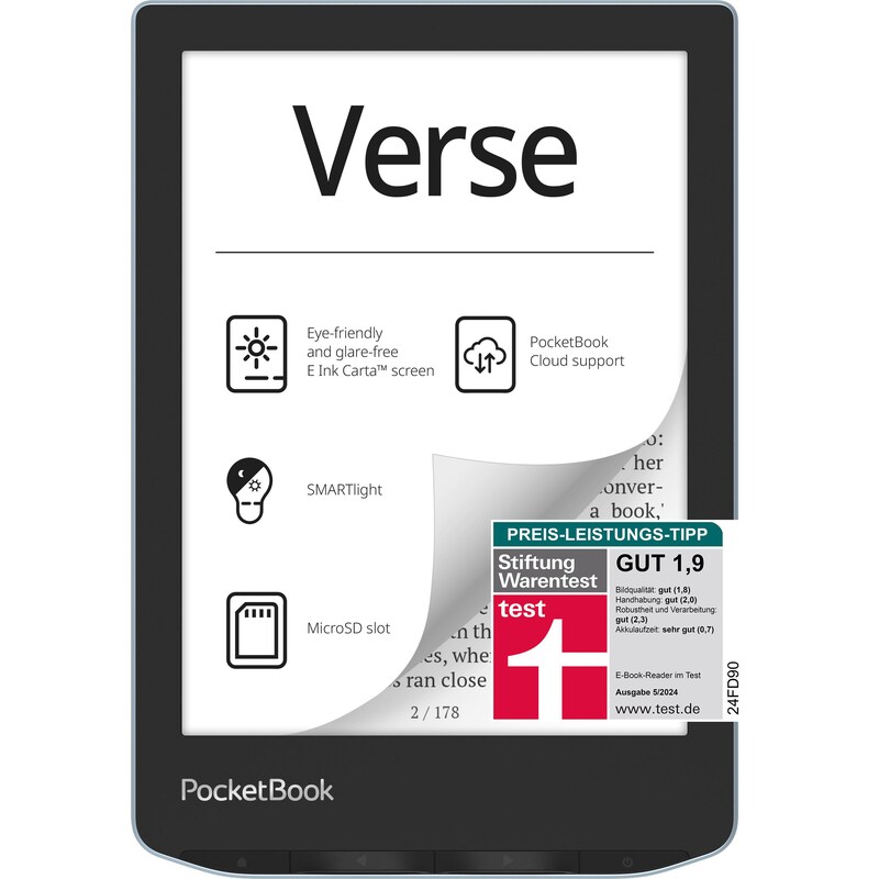 PocketBook Verse eReader bright blue mit 212 DPI 8 GB