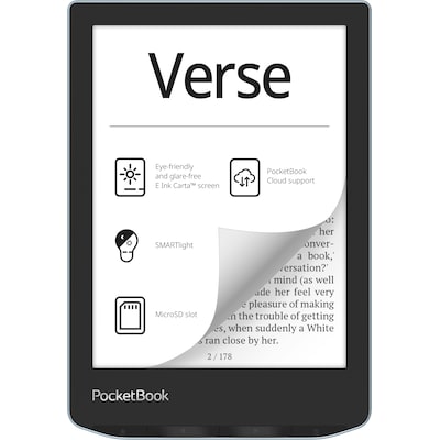 A Book  günstig Kaufen-PocketBook Verse eReader bright blue mit 212 DPI 8 GB. PocketBook Verse eReader bright blue mit 212 DPI 8 GB <![CDATA[• Display: 758 × 1024 • Speicher: 8 GB • Beleuchtung: 16 (Graustufen)]]>. 