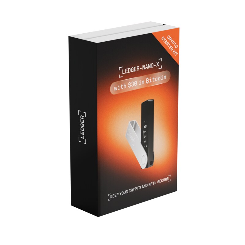 Ledger Nano X Krypto-Hardware-Geldbörse Onyxschwarz inkl. 30$ Bitcoin-Voucher