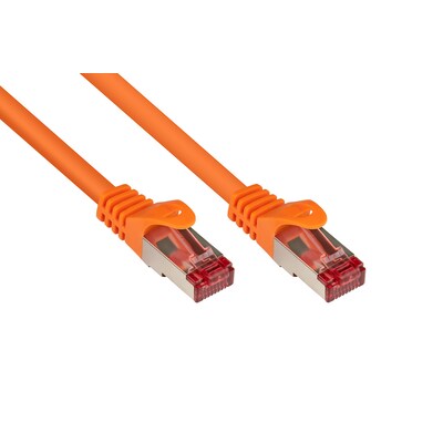 CA 50 günstig Kaufen-Good Connections 0,15m RNS Patchkabel CAT6 S/FTP PiMF orange. Good Connections 0,15m RNS Patchkabel CAT6 S/FTP PiMF orange <![CDATA[• Cat.6 Patchkabel, 250 MHz, Rastnasenschutz (RNS) • Anschlüsse: 2x RJ45-Stecker, Schirmung: S/FTP, PiMF • Innenleit
