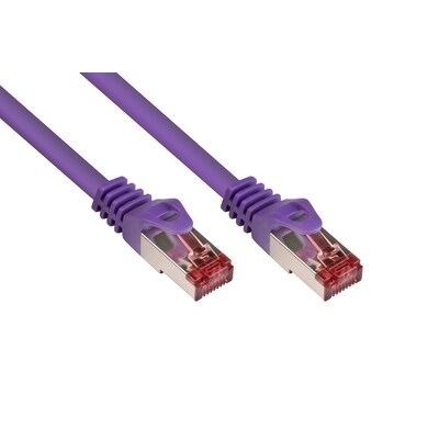 RJ45 Kabel günstig Kaufen-Good Connections 0,15m RNS Patchkabel CAT6 S/FTP PiMF violett. Good Connections 0,15m RNS Patchkabel CAT6 S/FTP PiMF violett <![CDATA[• Cat.6 Patchkabel, 250 MHz, Rastnasenschutz (RNS) • Anschlüsse: 2x RJ45-Stecker, Schirmung: S/FTP, PiMF • Innenle