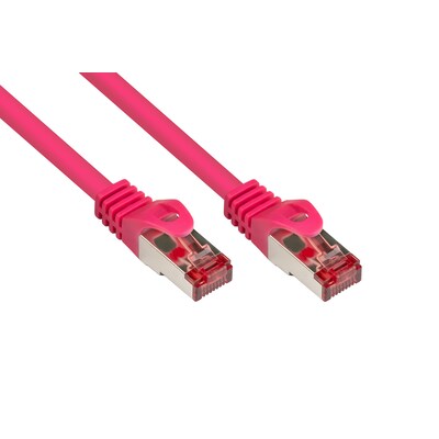 CA 50 günstig Kaufen-Good Connections 1m RNS Patchkabel CAT6 S/FTP PiMF magenta. Good Connections 1m RNS Patchkabel CAT6 S/FTP PiMF magenta <![CDATA[• Cat.6 Patchkabel, 250 MHz, Rastnasenschutz (RNS) • Anschlüsse: 2x RJ45-Stecker, Schirmung: S/FTP, PiMF • Innenleiter: 