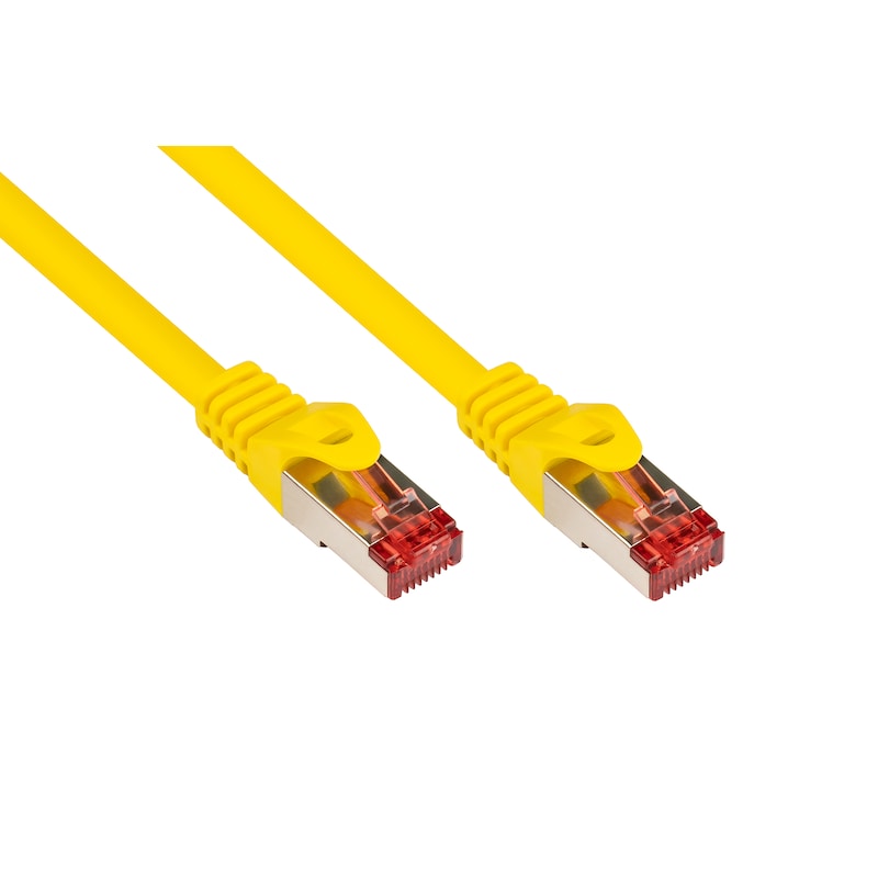 2x 1 günstig Kaufen-Good Connections 1m RNS Patchkabel CAT6 S/FTP PiMF gelb. Good Connections 1m RNS Patchkabel CAT6 S/FTP PiMF gelb <![CDATA[• Cat.6 Patchkabel, 250 MHz, Rastnasenschutz (RNS) • Anschlüsse: 2x RJ45-Stecker, Schirmung: S/FTP, PiMF • Innenleiter: AWG 27, Außen