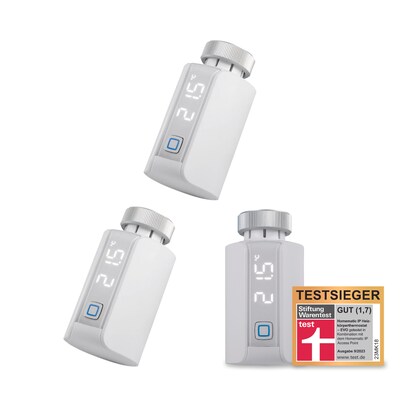 Leiser günstig Kaufen-Homematic IP Heizkörperthermostat – Evo, 3er Pack. Homematic IP Heizkörperthermostat – Evo, 3er Pack <![CDATA[• Sehr leiser Antrieb für den Einsatz in Schlafräumen • Boost-Funktion zum schnellen Aufheizen des Raums • Eco-Mo