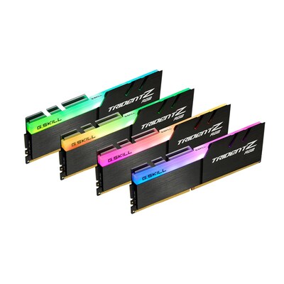 DDR4 16GB günstig Kaufen-64GB (4x16GB) G.Skill TridentZ RGB DDR4-3200 CL16 RAM Speicher Kit. 64GB (4x16GB) G.Skill TridentZ RGB DDR4-3200 CL16 RAM Speicher Kit <![CDATA[• 64 GB (RAM-Module: 4 Stück) • DDR4-RAM 3200 MHz • CAS Latency (CL) 16 • Anschluss:288-pin, Spannung: