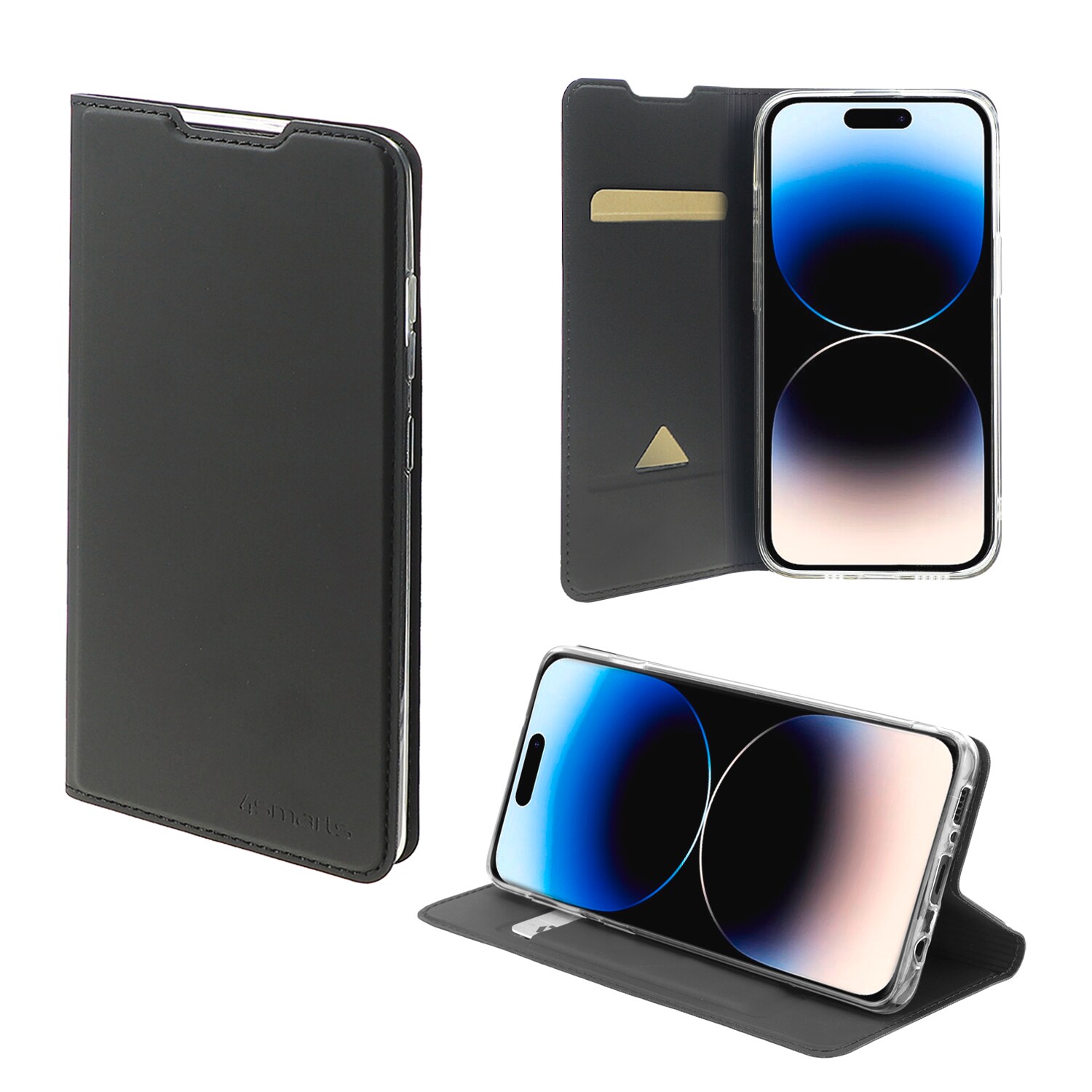 4Smarts Flip Case Urban Lite f&uuml;r Apple iPhone 15 Pro Schwarz