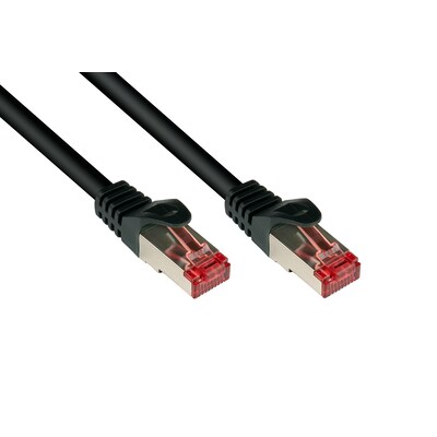 Buchse/Stecker günstig Kaufen-Good Connections 5m RNS Patchkabel CAT6 S/FTP PiMF schwarz. Good Connections 5m RNS Patchkabel CAT6 S/FTP PiMF schwarz <![CDATA[• Cat.6 Patchkabel, 250 MHz, Rastnasenschutz (RNS) • Anschlüsse: 2x RJ45-Stecker, Schirmung: S/FTP, PiMF • Innenleiter: 