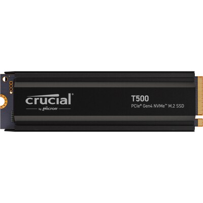 Crucial T500 NVMe SSD 1 TB M.2 2280 PCIe Gen4 x4 mit Kühlkörper