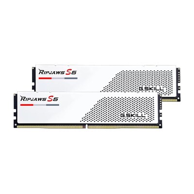 20 S günstig Kaufen-64GB (2x32GB) G.Skill Ripjaws S5 White DDR5-5200 CL36 RAM Speicher Kit. 64GB (2x32GB) G.Skill Ripjaws S5 White DDR5-5200 CL36 RAM Speicher Kit <![CDATA[• 64 GB (RAM-Module: 2 Stück) • DDR5-RAM 5200 MHz • CAS Latency (CL) 36 • Anschluss:288-pin, S