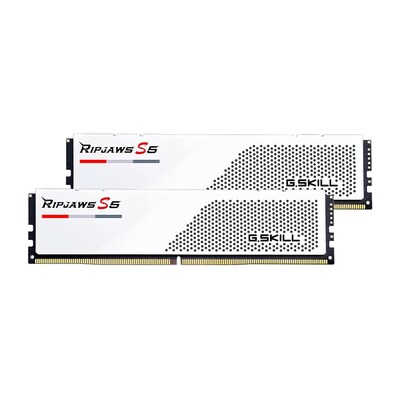 32GB DDR5 günstig Kaufen-32GB (2x16GB) G.Skill Ripjaws S5 White DDR5-5600 CL28 RAM Speicher Kit. 32GB (2x16GB) G.Skill Ripjaws S5 White DDR5-5600 CL28 RAM Speicher Kit <![CDATA[• 32 GB (RAM-Module: 2 Stück) • DDR5-RAM 5600 MHz • CAS Latency (CL) 28 • Anschluss:288-pin, S