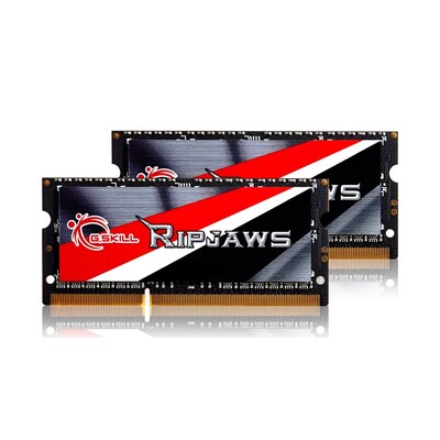 DDR3 günstig Kaufen-16GB (2x8GB) G.Skill Ripjaws DDR3-1600 CL 9 SO-DIMM RAM Notebook Speicher Kit. 16GB (2x8GB) G.Skill Ripjaws DDR3-1600 CL 9 SO-DIMM RAM Notebook Speicher Kit <![CDATA[• 16 GB (RAM-Module: 2 Stück) • SO-DIMM DDR3L 1600 MHz • CAS Latency (CL) 9 • An