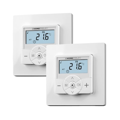 smart home günstig Kaufen-Homepilot Thermostat premium • smartes Raumthermostat • 2er Pack. Homepilot Thermostat premium • smartes Raumthermostat • 2er Pack <![CDATA[• für Fußbodenheizung oder Elektroheizung • Ansteuerung von smarten Heizkörperth