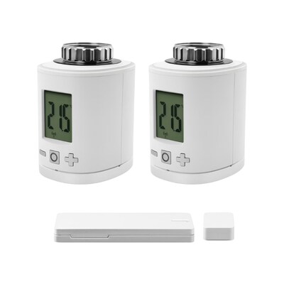 On The günstig Kaufen-Homepilot Heizkörper-Thermostat smart, 2er Pack mit Tür- / Fensterkontakt. Homepilot Heizkörper-Thermostat smart, 2er Pack mit Tür- / Fensterkontakt <![CDATA[• Heizkörpersteuerung direkt am Gerät oder per App mit Gateway premium 