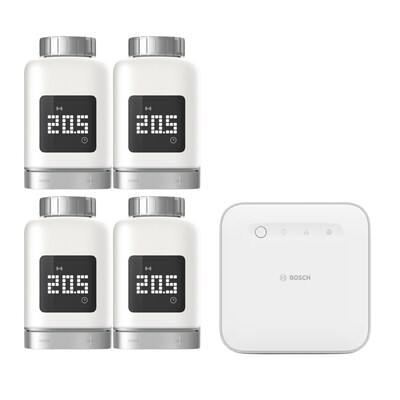 zu EU günstig Kaufen-Bosch Smart Home Starter Set Smarte Heizung • 4x smartes Thermostat. Bosch Smart Home Starter Set Smarte Heizung • 4x smartes Thermostat <![CDATA[• Gezielte Temperatur-Steuerung in jedem Raum • Kontinuierliche Messung der aktuellen Raumt