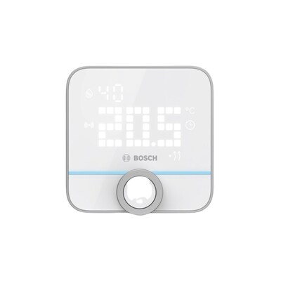 Bosch günstig Kaufen-Bosch Smart Home smartes Raumthermostat II. Bosch Smart Home smartes Raumthermostat II <![CDATA[• Zeigt Raumtemperatur und Heiz-Status an • Misst Temperatur und relative Luftfeuchtigkeit im Raum • Steuerbar über Sprachassistenten Siri, Amazon Alexa