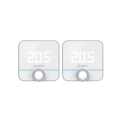 30 m günstig Kaufen-Bosch Smart Home smartes Raumthermostat II • 230V • 2er Pack. Bosch Smart Home smartes Raumthermostat II • 230V • 2er Pack <![CDATA[• Zeigt jederzeit schnell die Raumtemperatur und den Heiz-Status an • Flexibel steuerbar z.