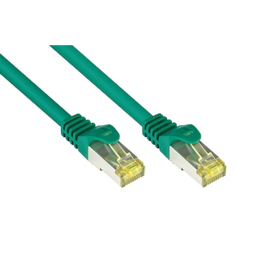 Patch Kabel günstig Kaufen-Good Connections Patchkabel mit Cat. 7 Rohkabel S/FTP 0,15m grün. Good Connections Patchkabel mit Cat. 7 Rohkabel S/FTP 0,15m grün <![CDATA[• Patchkabel mit Cat. 7 Rohkabel und Rastnasenschutz • Anschlüsse: 2x RJ45-Stecker, Belegung: 1:1 na