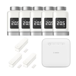 Bosch Smart Home Starter Set Smarte Heizung &bull; 5 Thermostate &bull; 3 Fensterkontakte