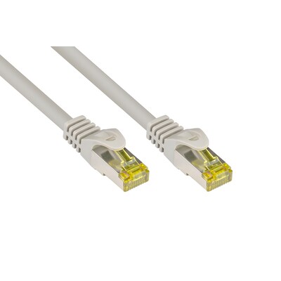 Cat 8 günstig Kaufen-Good Connections Patchkabel mit Cat. 7 Rohkabel S/FTP 40m grau. Good Connections Patchkabel mit Cat. 7 Rohkabel S/FTP 40m grau <![CDATA[• Patchkabel mit Cat. 7 Rohkabel und Rastnasenschutz • Anschlüsse: 2x RJ45-Stecker, Belegung: 1:1 nach EIA/TIA-568