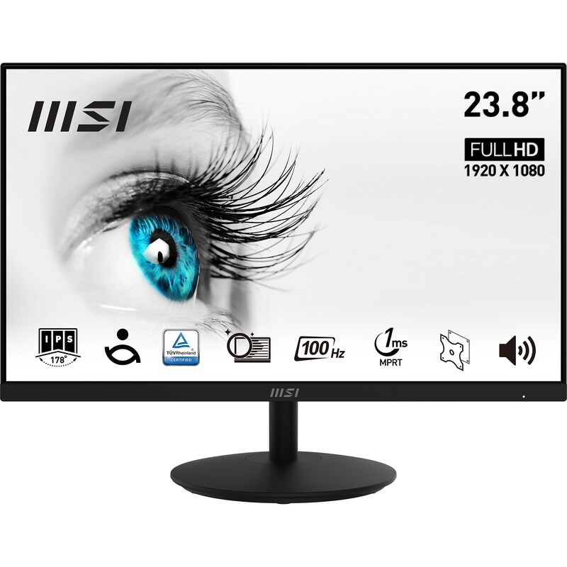 MSI Pro MP242ADE 60cm (23,8") FHD IPS Office Monitor 16:9 HDMI/DP 100Hz 4ms