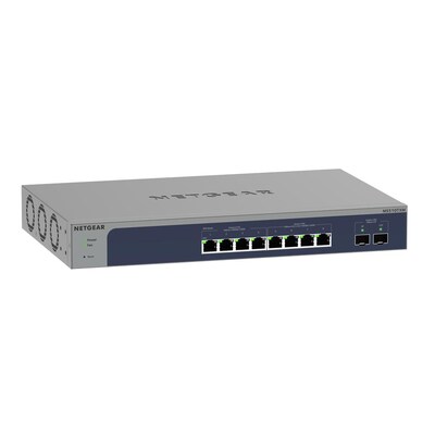 Switch 5 günstig Kaufen-Netgear MS510TXM 8x RJ-45, 2x SFP+ Desktop Gigabit Smart Switch. Netgear MS510TXM 8x RJ-45, 2x SFP+ Desktop Gigabit Smart Switch <![CDATA[• 4x 2.5GBase-T, 4x 10GBase-T, 2x SFP+ (10Gb/s) • Smart Managed, Desktop sowie rackmountfähig • MAC-Adressenta