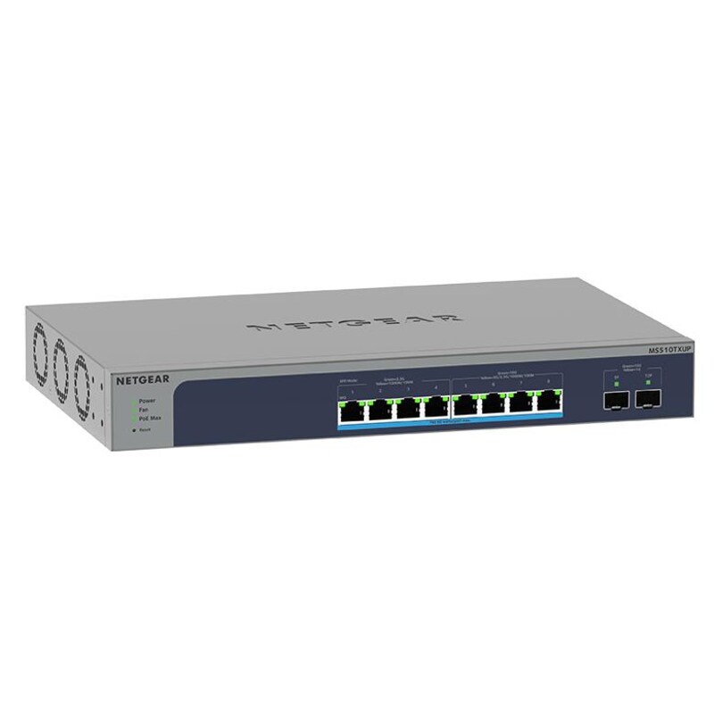 Netgear MS510TXUP 8x RJ-45, 2x SFP+, 295W PoE++ Desktop Gigabit Smart Switch