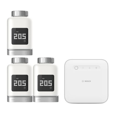 zu B günstig Kaufen-Bosch Smart Home Starter Set Smarte Heizung • 3x smartes Thermostat. Bosch Smart Home Starter Set Smarte Heizung • 3x smartes Thermostat <![CDATA[• Gezielte Temperatur-Steuerung in jedem Raum • Kontinuierliche Messung der aktuellen Raumt