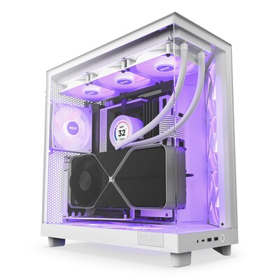 GAMES:TOWER günstig Kaufen-NZXT H6 Flow RGB Mid-Tower Airflow Gaming Gehäuse Weiß Glasfenster. NZXT H6 Flow RGB Mid-Tower Airflow Gaming Gehäuse Weiß Glasfenster <![CDATA[• Midi Tower für ATX mit Seitenfenster, schwarz • Antistaubfilter, Kabelmanagement, 2 