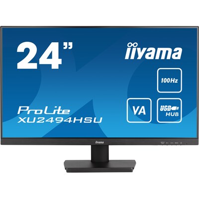HD Monitor günstig Kaufen-iiyama ProLite XU2494HSU-B6 60,5cm (23,8") FHD VA Monitor HDMI/DP/USB 100Hz. iiyama ProLite XU2494HSU-B6 60,5cm (23,8") FHD VA Monitor HDMI/DP/USB 100Hz <![CDATA[• Energieeffizienzklasse: E • Größe: 60,5 cm (23,8 Zoll) 16:9, Auflösung: 1.92