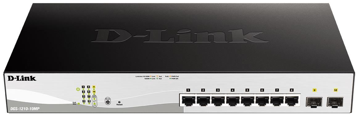 D-Link DGS-1210-10MP/E 10-Port L2 PoE+ Smart Managed