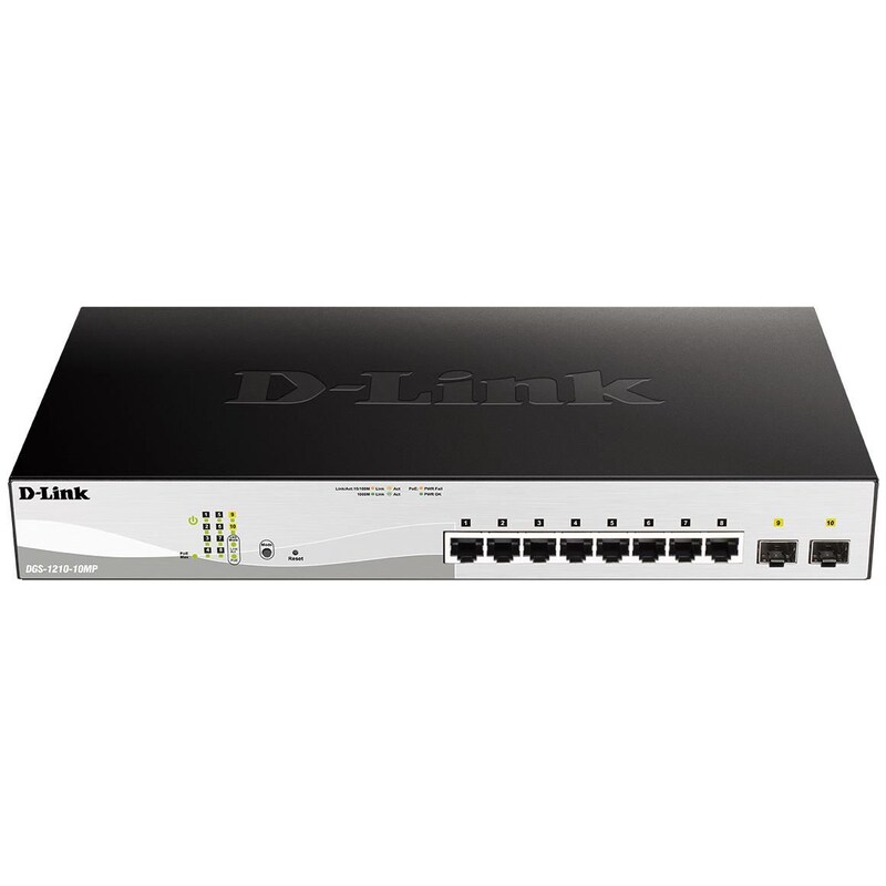 D-Link DGS-1210-10MP/E 10-Port L2 PoE+ Smart Managed