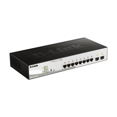 Smart PoE günstig Kaufen-D-Link DGS-1210-10P/E 10-Port L2 PoE Smart Managed. D-Link DGS-1210-10P/E 10-Port L2 PoE Smart Managed <![CDATA[• Intuitives Management und verbesserte Sicherheitsfunktionen • 8 Gigabit TP Ports mit Power-over-Ethernet sowie 2 Glasfaser (SFP) Com • 