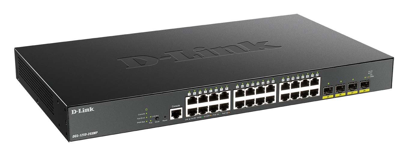 D-Link DGS-1250-28XMP/E 28-Port Smart Managed PoE+