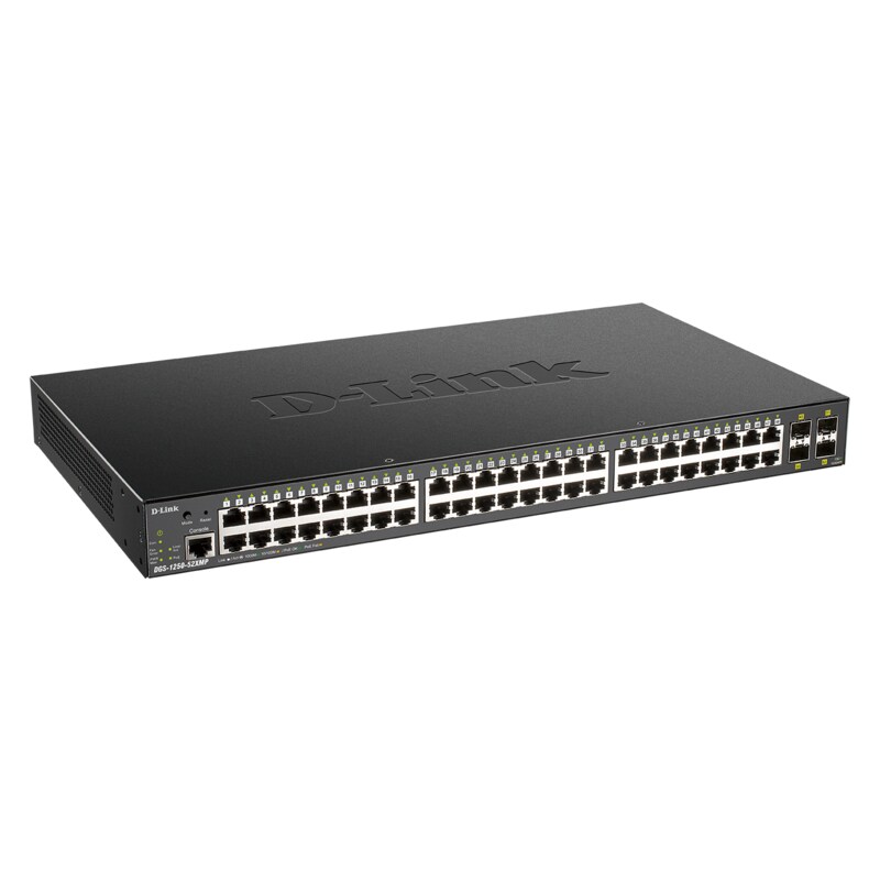 US mit günstig Kaufen-D-Link DGS-1250-52XMP/E 52-Port Smart Managed PoE+ G. D-Link DGS-1250-52XMP/E 52-Port Smart Managed PoE+ G <![CDATA[• Ausgestattet mit der D-Link Green Technologie und Smart Lüftern • Intuitives Management und verbesserte Sicherheitsfunktionen • 48x GbE (