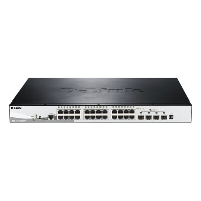 28 a  günstig Kaufen-D-Link DGS-1510-28XMP/E 28-Port Managed PoE+ Gigabit. D-Link DGS-1510-28XMP/E 28-Port Managed PoE+ Gigabit <![CDATA[• 24x GbE (1000Base-T) • 4x SFP+ • Managed, VLAN-fähig, Rackmountfähig • Internes Netzteil • 24x RJ-45 PoE+ (24x 30W), gesamt: 