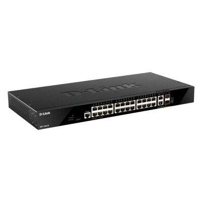 AT A günstig Kaufen-D-Link DGS-1520-28 Stackable Switch Smart Managed. D-Link DGS-1520-28 Stackable Switch Smart Managed <![CDATA[• 24x GbE (1000Base-T), 2x 10GbE (10GBase-T) • 2x SFP+ • Managed, Rackmountfähig • Internes Netzteil]]>. 