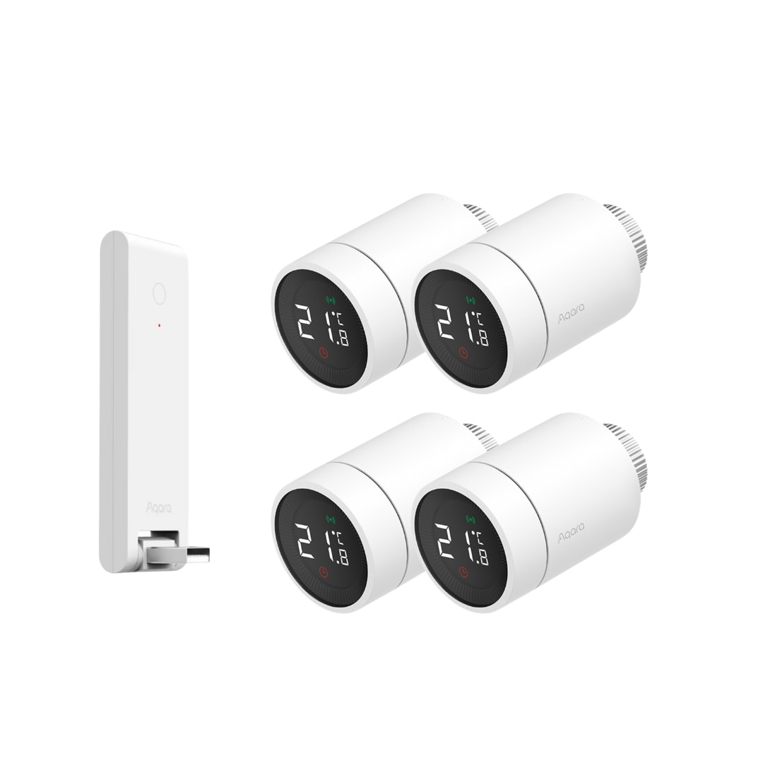 Aqara Starter Set Smarte Heizung - 4 Heizk&ouml;rperthermostate &bull; Hub E1 Homekit