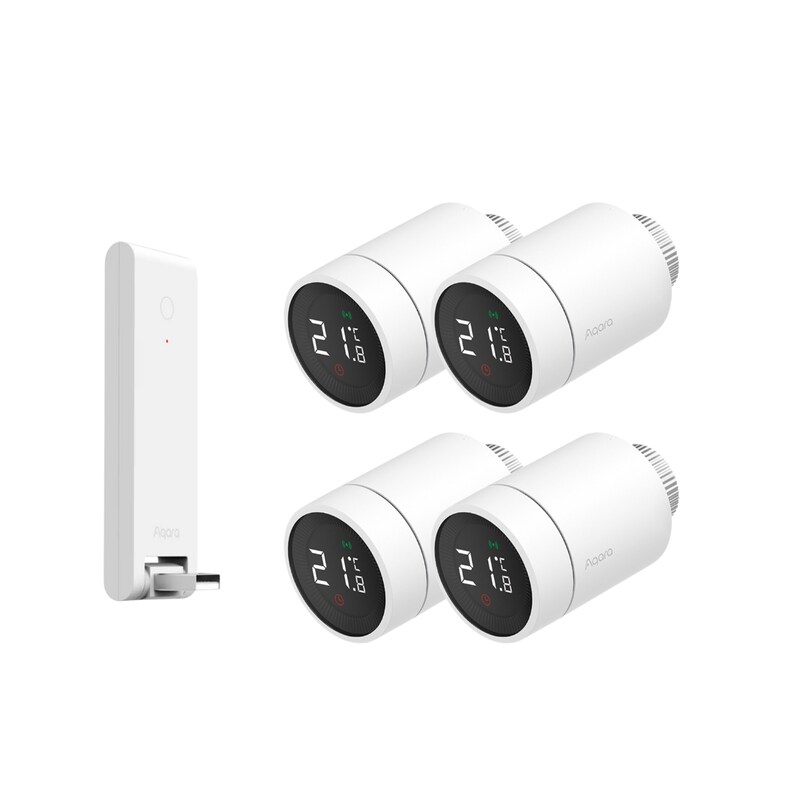 Aqara Starter Set Smarte Heizung • 4 Heizkörperthermostate • Hub E1 Homekit
